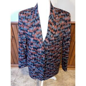 1980 Princeton University‎ 25th Reunion Jacket Blazer Orange Gray Nassau Hall